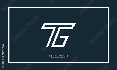 Alphabet letters TG or GT logo monogram photo