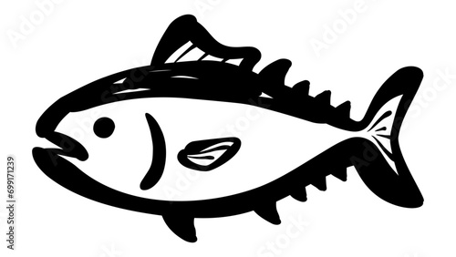 手書き風のマグロのイラスト