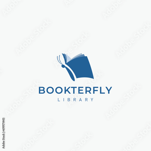 Photography Butterfly and book logo design