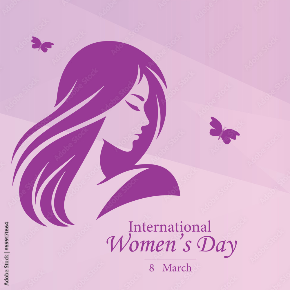 happy women's day holiday background with girl face happy women's day holiday background with girl face