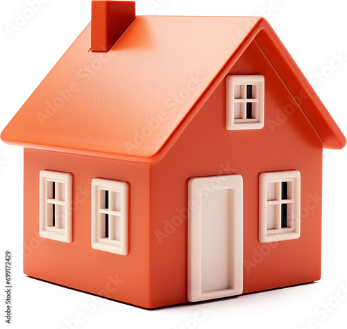 Model house isolated on transparent background. PNG