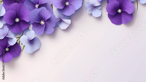 Soft pink flower frame with watercolor, decorative flower background pattern, PPT background