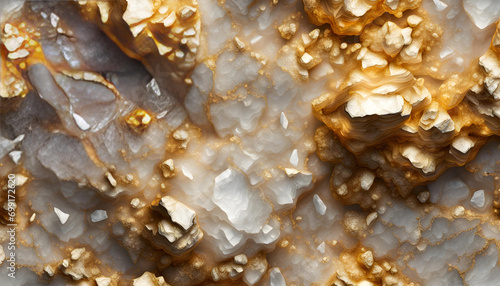 Quartz Textures with Rich Gold Veins