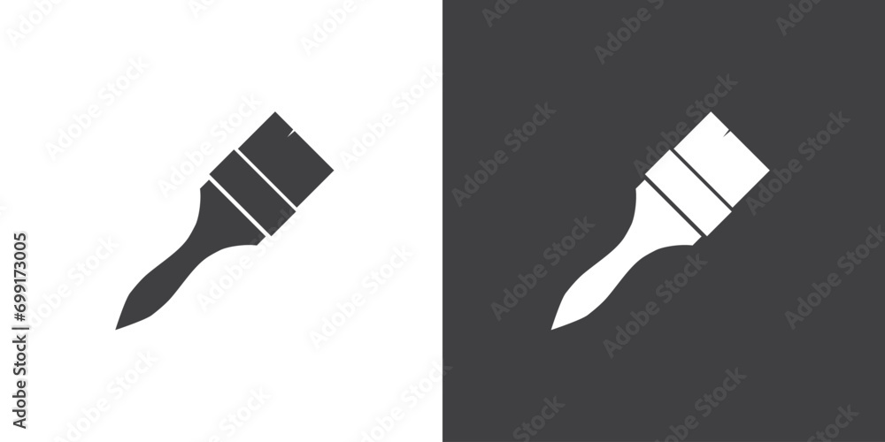 Paint brush icon vector, Paint brush icon in flat style. Paint tools vector illustration.