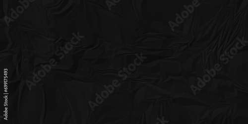 black fabric backgroAbstract dark black wave paper crumpled texture. Black fabric textured crumpled. black paper background. panorama black wrinkly paper texture background, crumpled pattern texture.