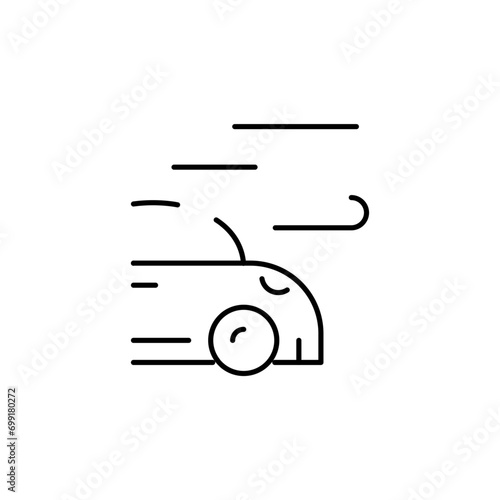 aerodynamic outline thin icon. balance symbol. good for web and mobile app