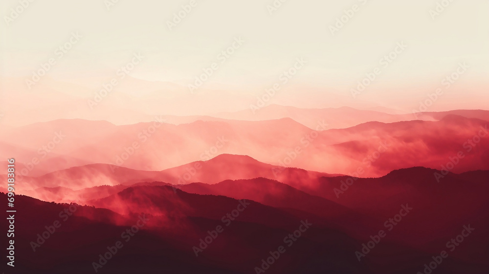 Flat shapeless abstract cherry red & off-white white pink carmine background gradient wallpaper