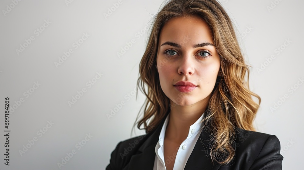 Young business woman. Isolated on white background Young business woman. Isolated on white background