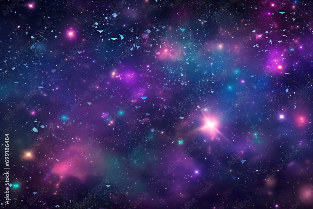 Cosmic space and stars, nebula and galaxy abstract background