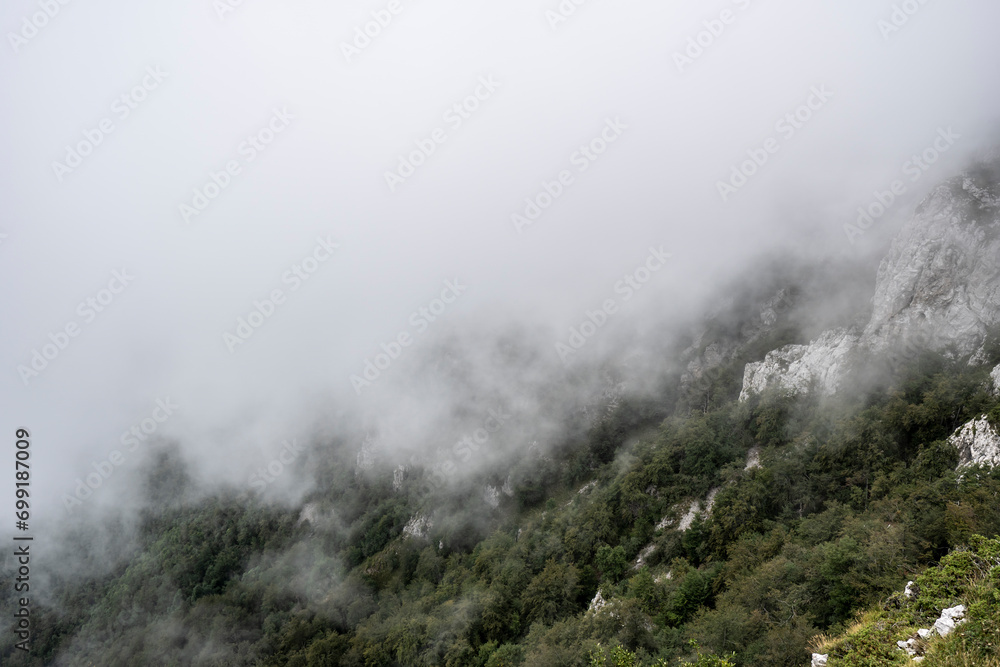 clouds over the mountains