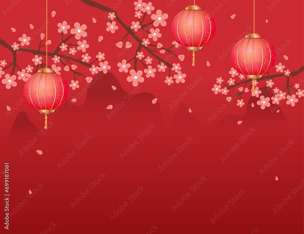 Happy Chinese new year for Party and Celebrations With Space for Message Isolated in Red Background Happy Chinese new year for Party and Celebrations With Space for Message Isolated in Red Background