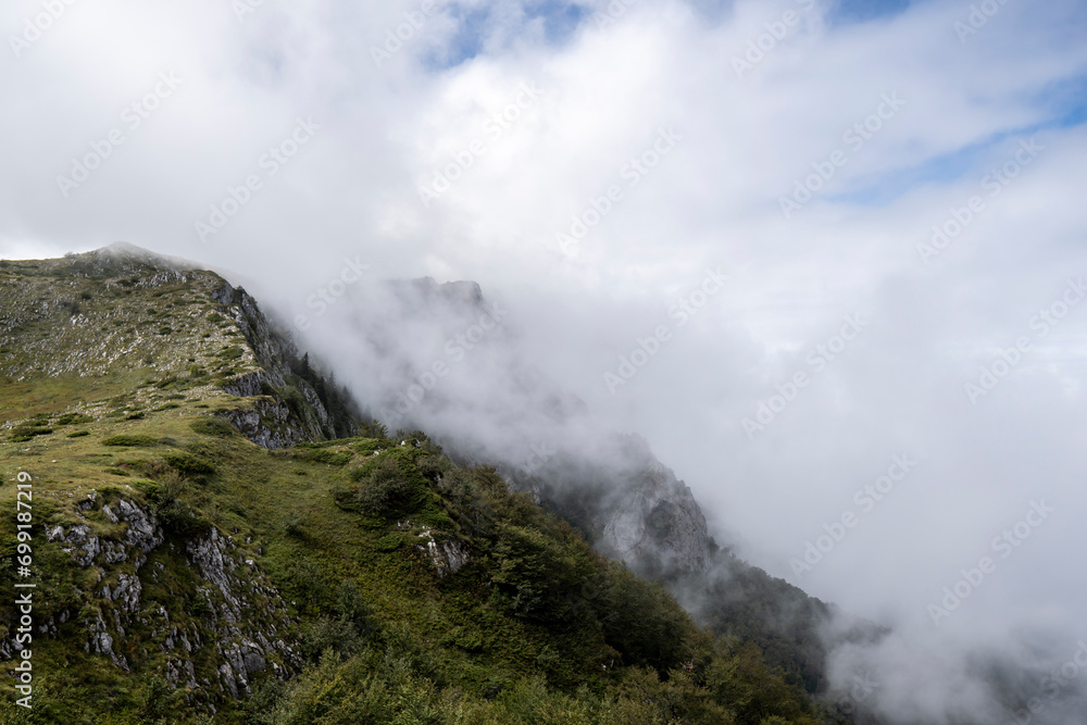 clouds over the mountains