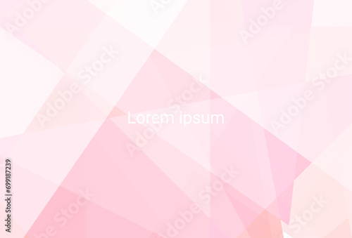 Colorful Pink Geometric Shape Frame On White Background. Technology Banner Wallpaper. Vector Illustration