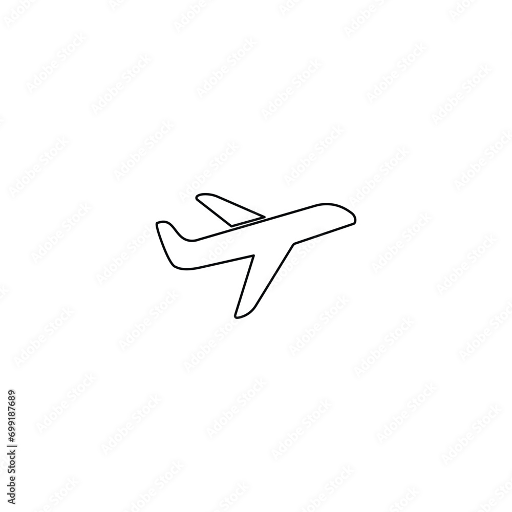 Airplane Icon Vector Transport Logo Template