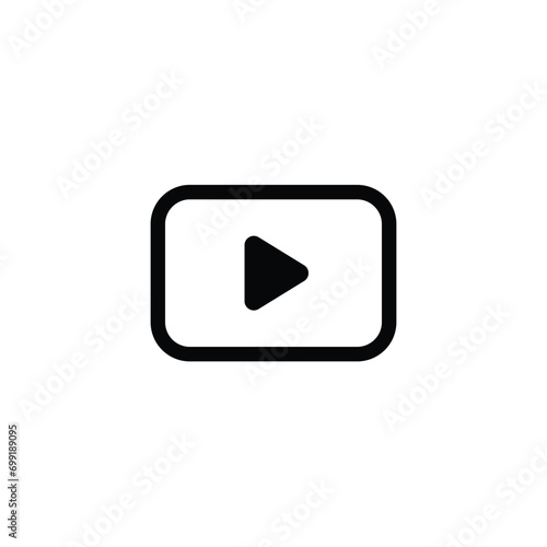 Free Download Video play button icon. Start audio or video action media symbol for apps and websites
 - GFXLoad