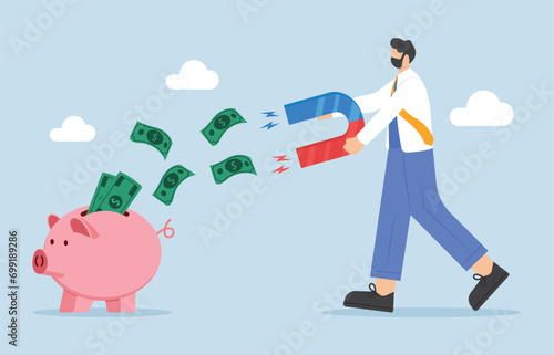 Monetary policy to control inflation, stimulating deposit to reduce money supply, financial measures concept,

