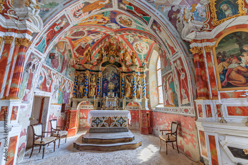 Altar of the Saint Jacob church  Ortisei. South Tyrol  Italy