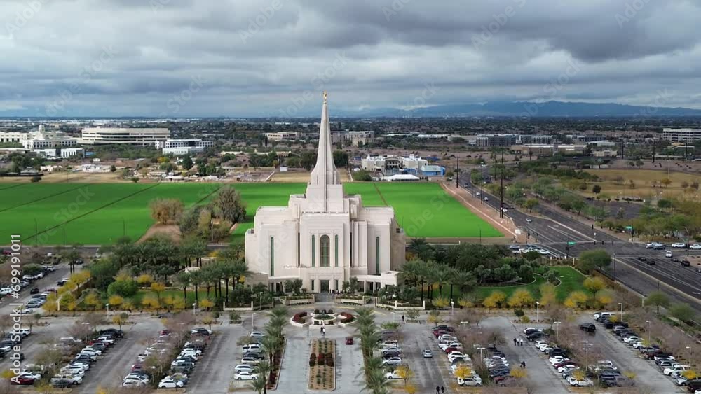 Mormon Temple in Gilbert Arizona, America, USA. Stunning architecture