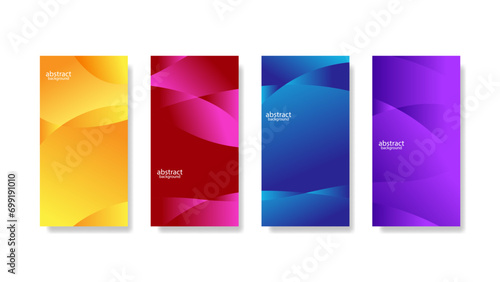 Gradient geometric modern social media template.