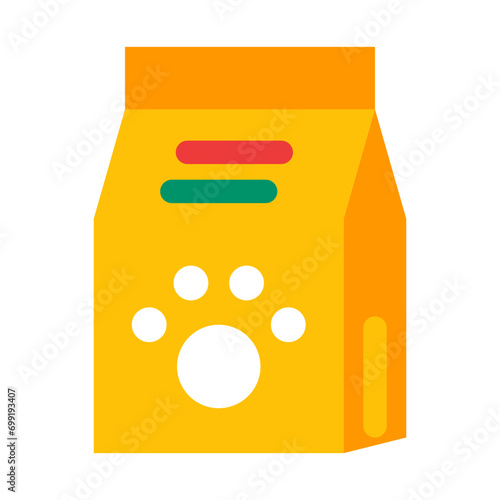 ペット、フード、えさを表すカラースタイルのアイコン