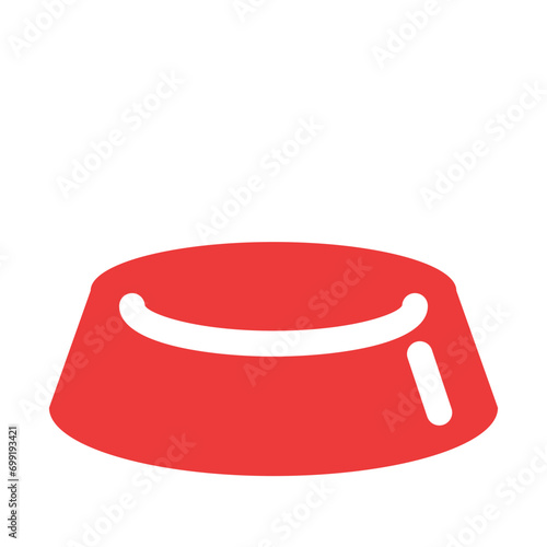 ペット、えさ皿、フードボウルを表すカラースタイルのアイコン