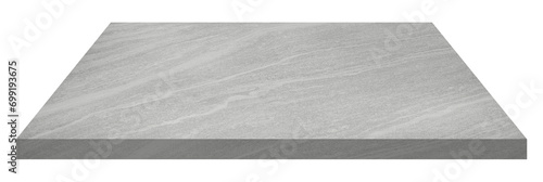 grey travertine marble table showing beautiful stone grain veins isolated on background with clipping path. luxury table for photo montage. table top or counter top for displayed products. photo