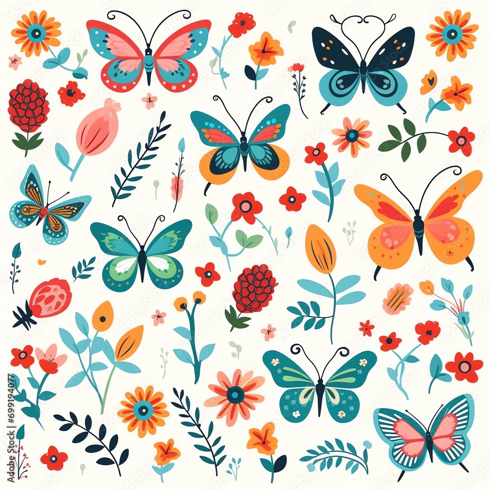 Fototapeta premium Floral pattern background photo 