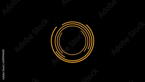 Abstract loading circles line rotation background photo