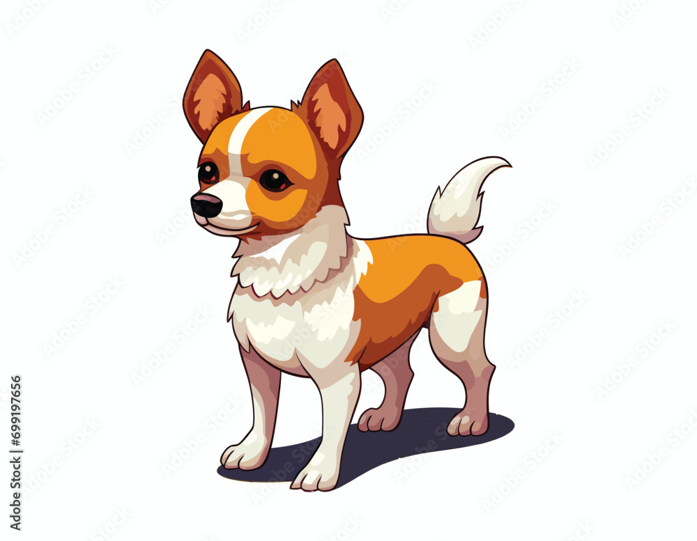funny dog on white isolated background funny dog on white isolated background