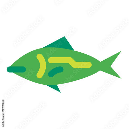 魚、アジを表すカラースタイルのアイコン