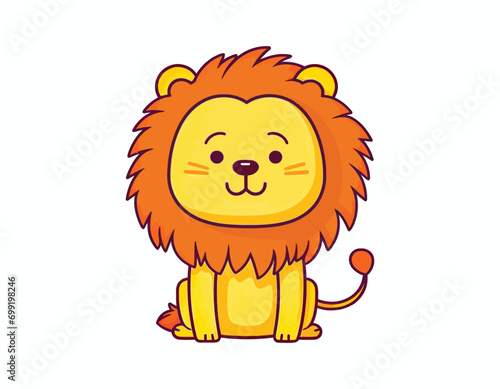 lion cartoon vector isolated on white background © saeede
