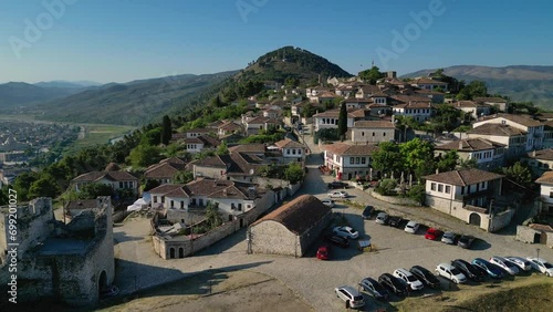 Drone Video of the Castle of Berat in Albania