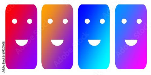 set of colorful stickers