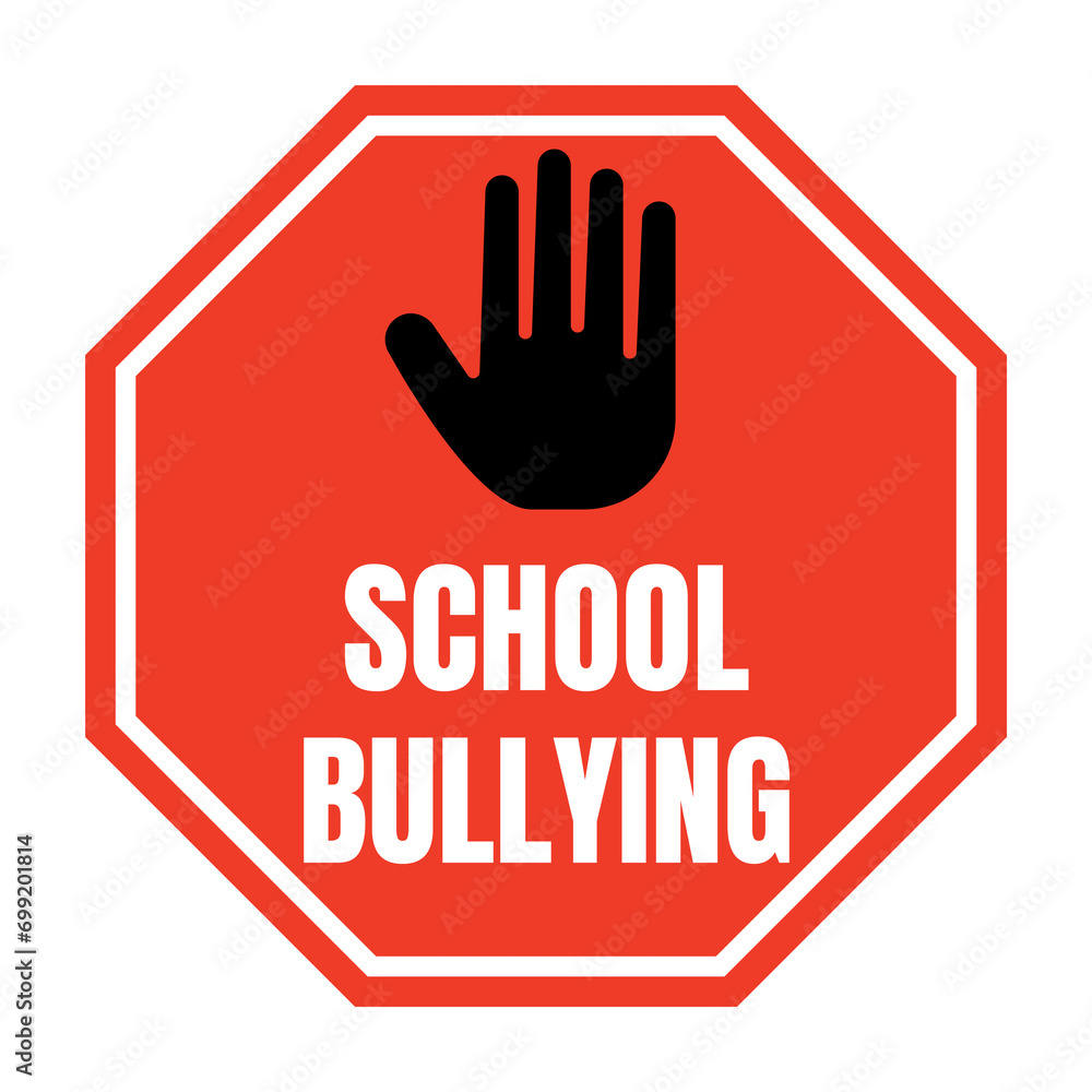 Stop school bullying symbol icon	 - obrazy, fototapety, plakaty 