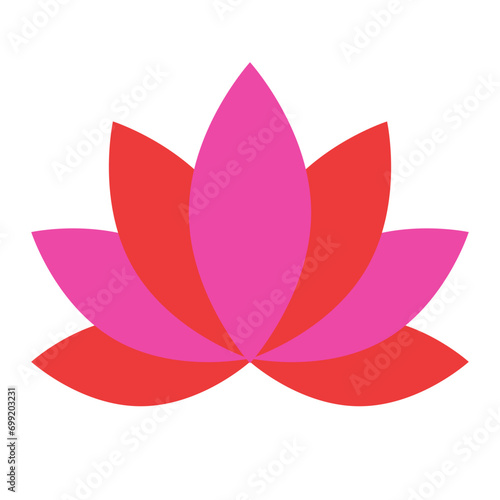 花、睡蓮、ハスを表すカラースタイルのアイコン