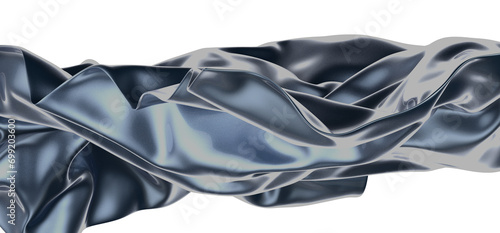 Fluid Abstraction: Abstract 3D Blue Wave Illustration with Captivating Visual Texture