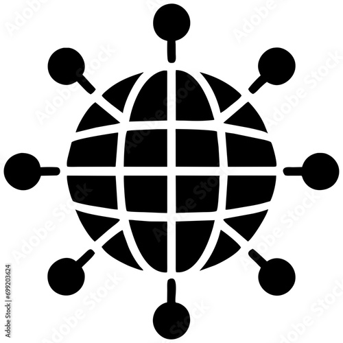 Network optimization vektor icon illustation