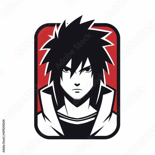 Sasuke vector logo white background photo