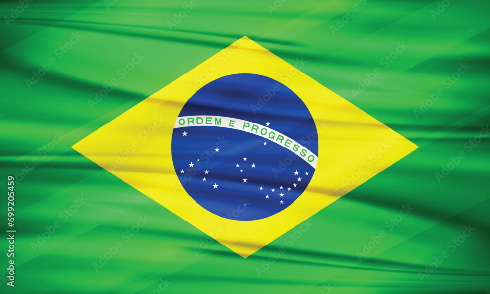 Fototapeta premium Illustration of Brazil Flag and Editable Vector of Brazil Country Flag