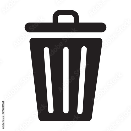 Trash can icon. symbol of delete or remove with trendy flat style icon for web site design, logo, app, UI isolated on white background. vector illustration eps 10