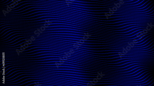 Abstract wave blue lines loop animated video. 3d Abstract black background looping animation. Wave abstract blue wave animation