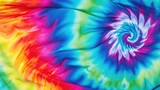Abstract colourful tie dye textile texture background. Retro, hippie and boho style banner