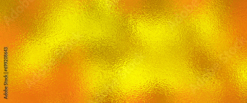 Gold glass texture vector background for flyer, cards, poster, cover design. Christmas backdrop. Blurred stained glass window. Happy New Year! Yellow glass textured illustration for design. Holiday.
