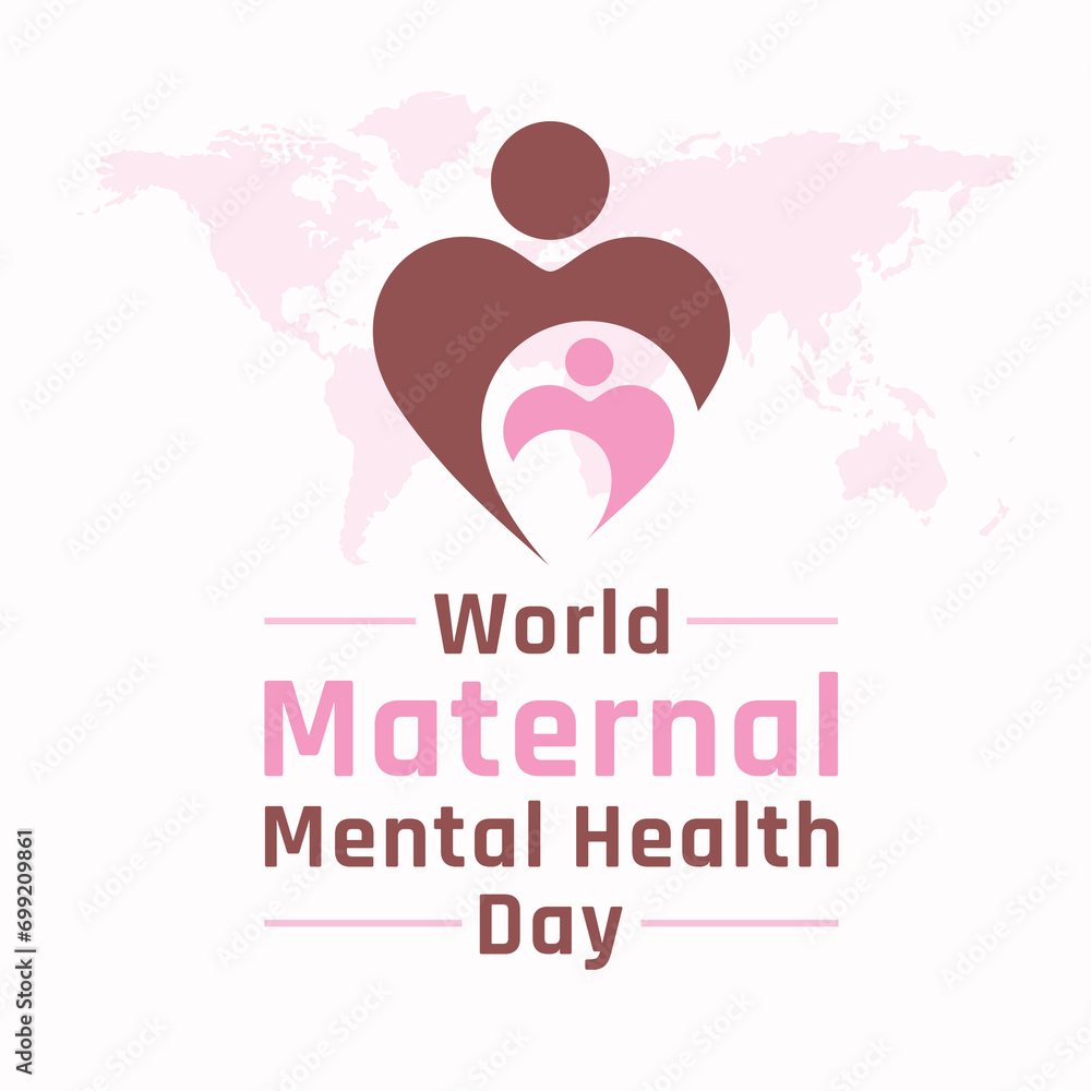 World maternal mental health day design.