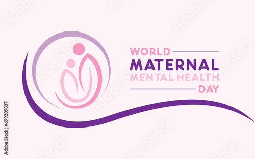 World maternal mental health day design.