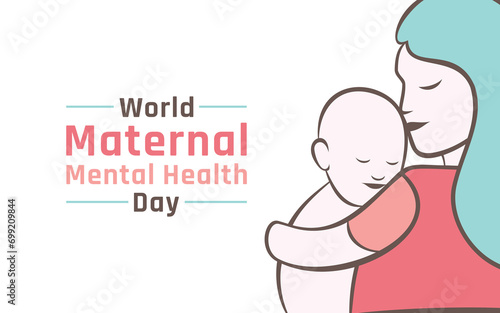 World maternal mental health day design.