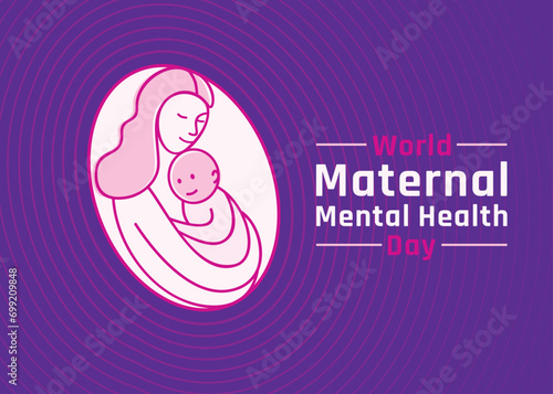 World maternal mental health day design. photo