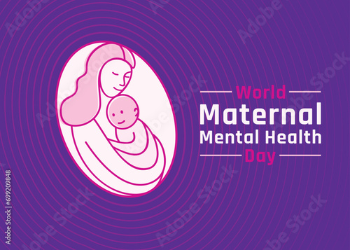 World maternal mental health day design.