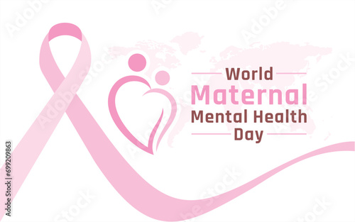 World maternal mental health day design.