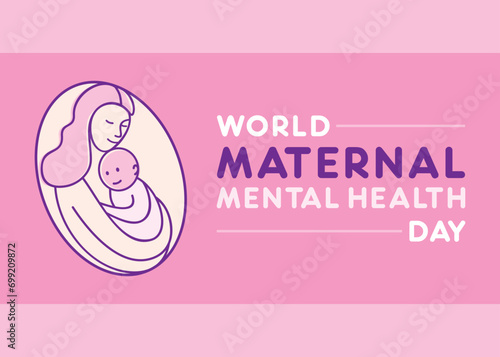 World maternal mental health day design.
